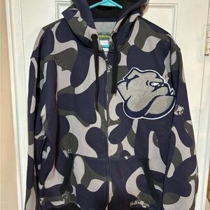 STALL & DEAN GOERGTOWN HOYAS Camouflage Bulldog Hoodie Men’s.